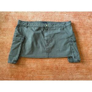 ASOS DESIGN bellow pocket mini skirt in khaki